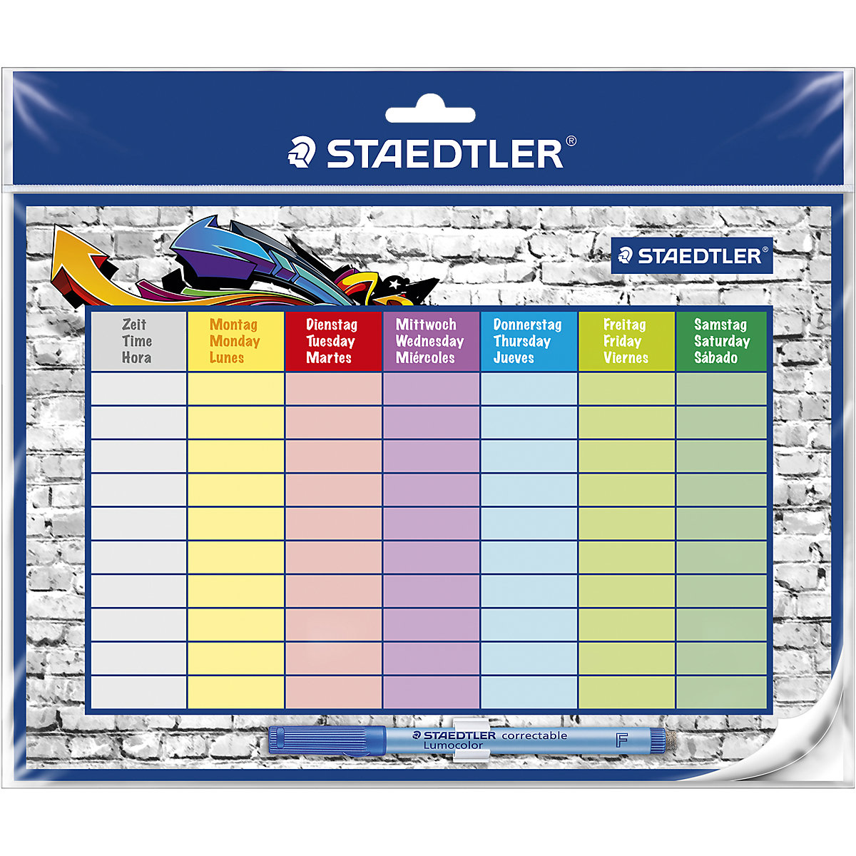 Lumocolor® correctable Stundenplan, inkl. Stift