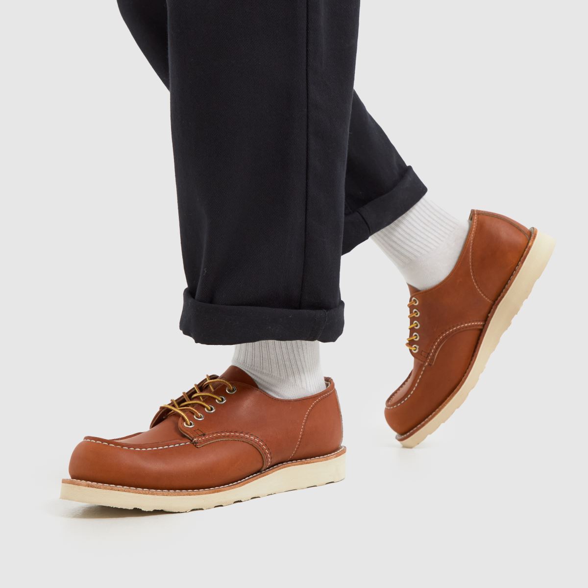Red Wing – Bruna oxfordskor i mocka med mönster