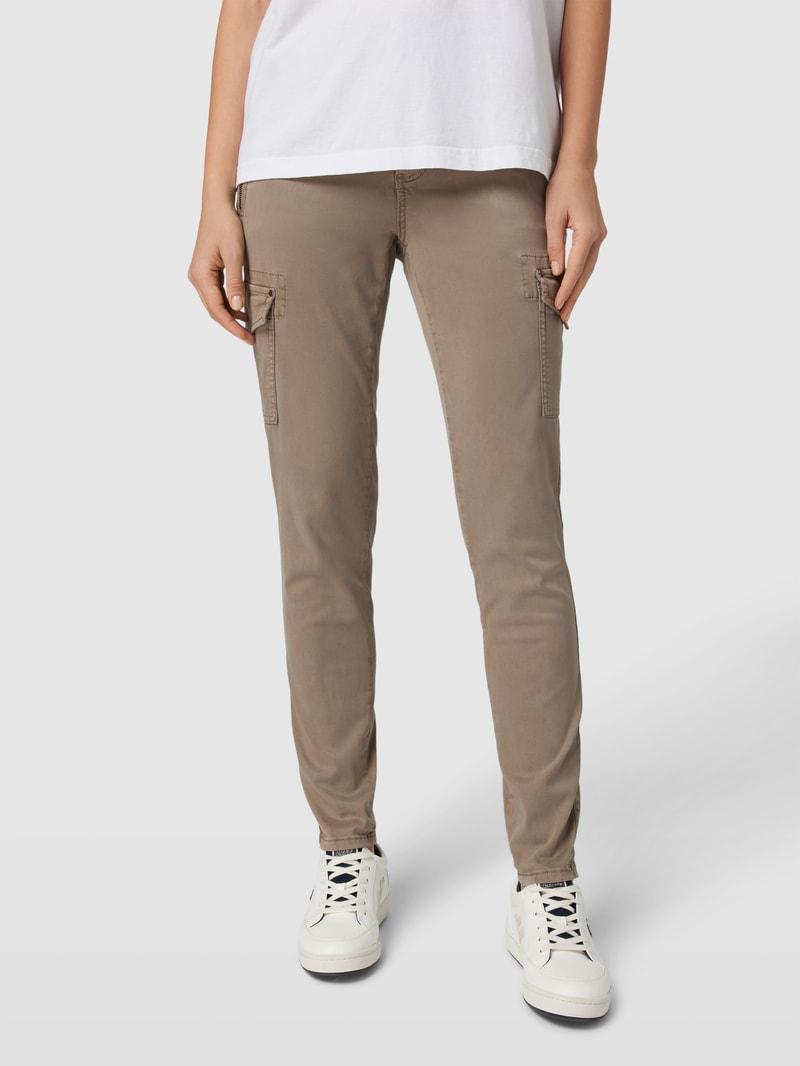 Cargohose mit Knopfverschluss Modell 'Gilles' in taupe