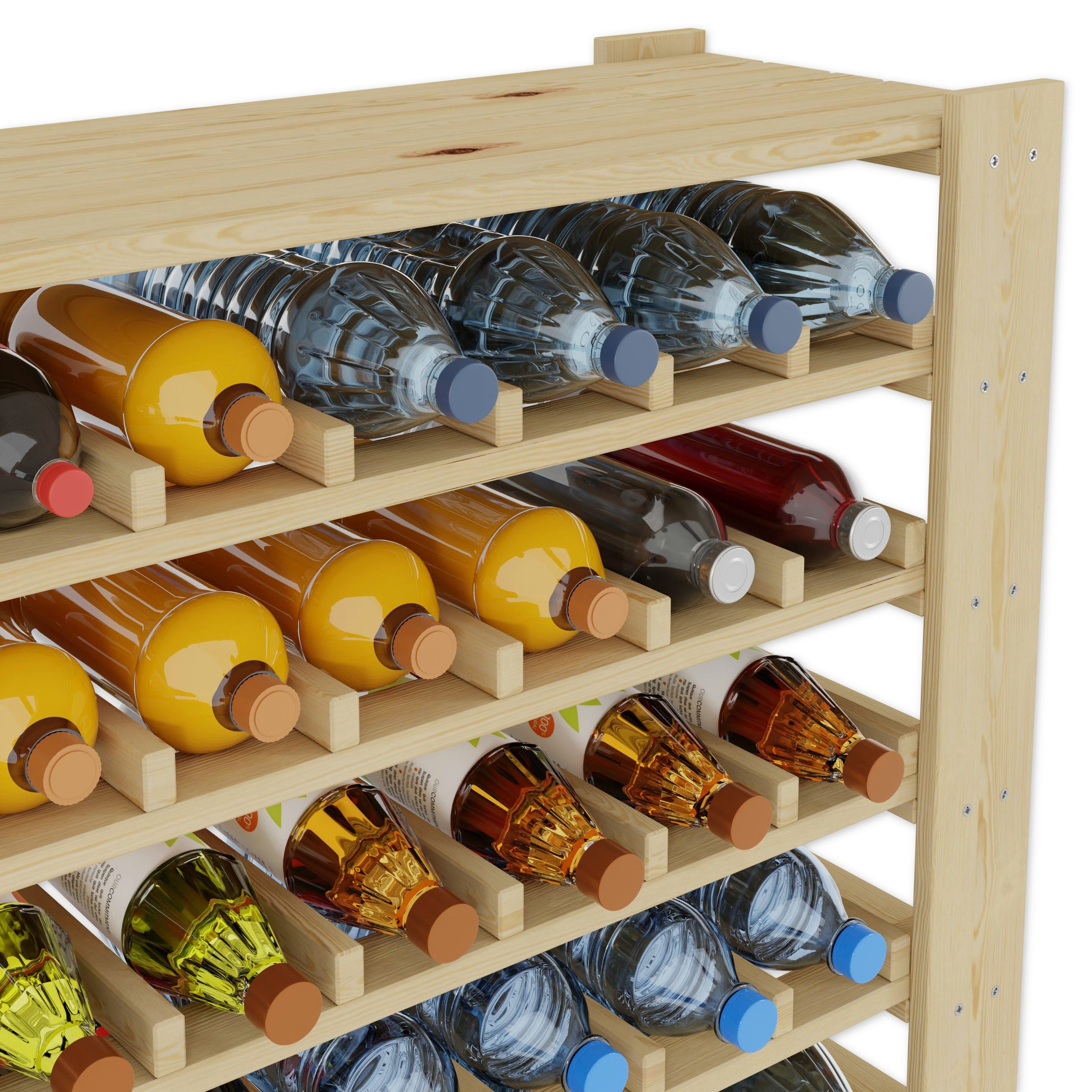 Lenmar Weinregal Weinregal Weinregal Holz Flaschenregal für 91 Flaschen RW-5-3