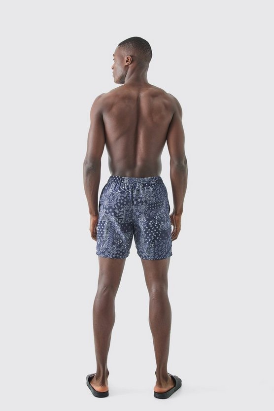 Mittellange Bandana-Badehose