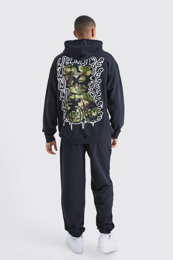 Oversize Jogginghose mit Camouflage Print