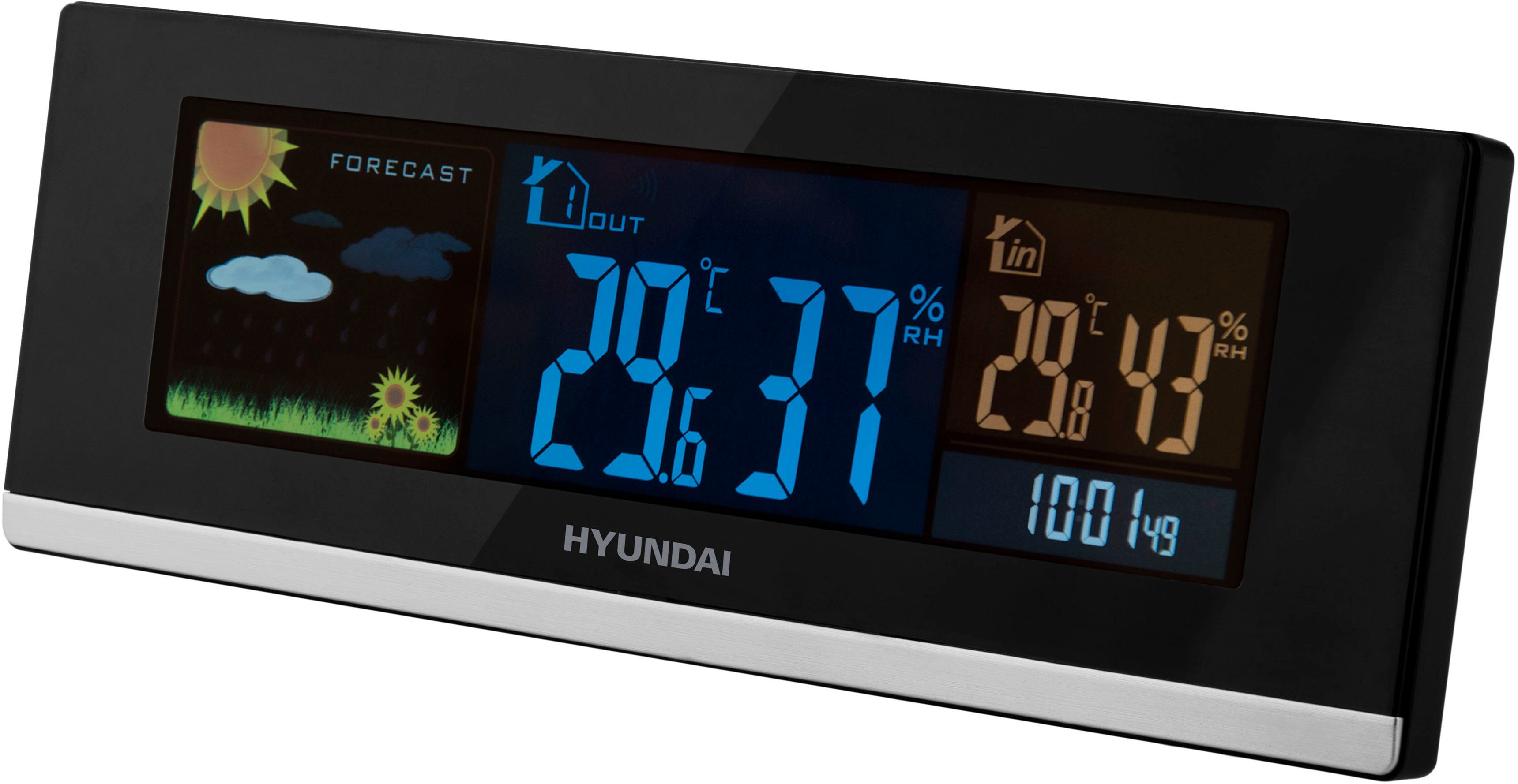 Hyundai Hyundai WS 2468 Wetterstation (mit Außensensor, farbiges Display)