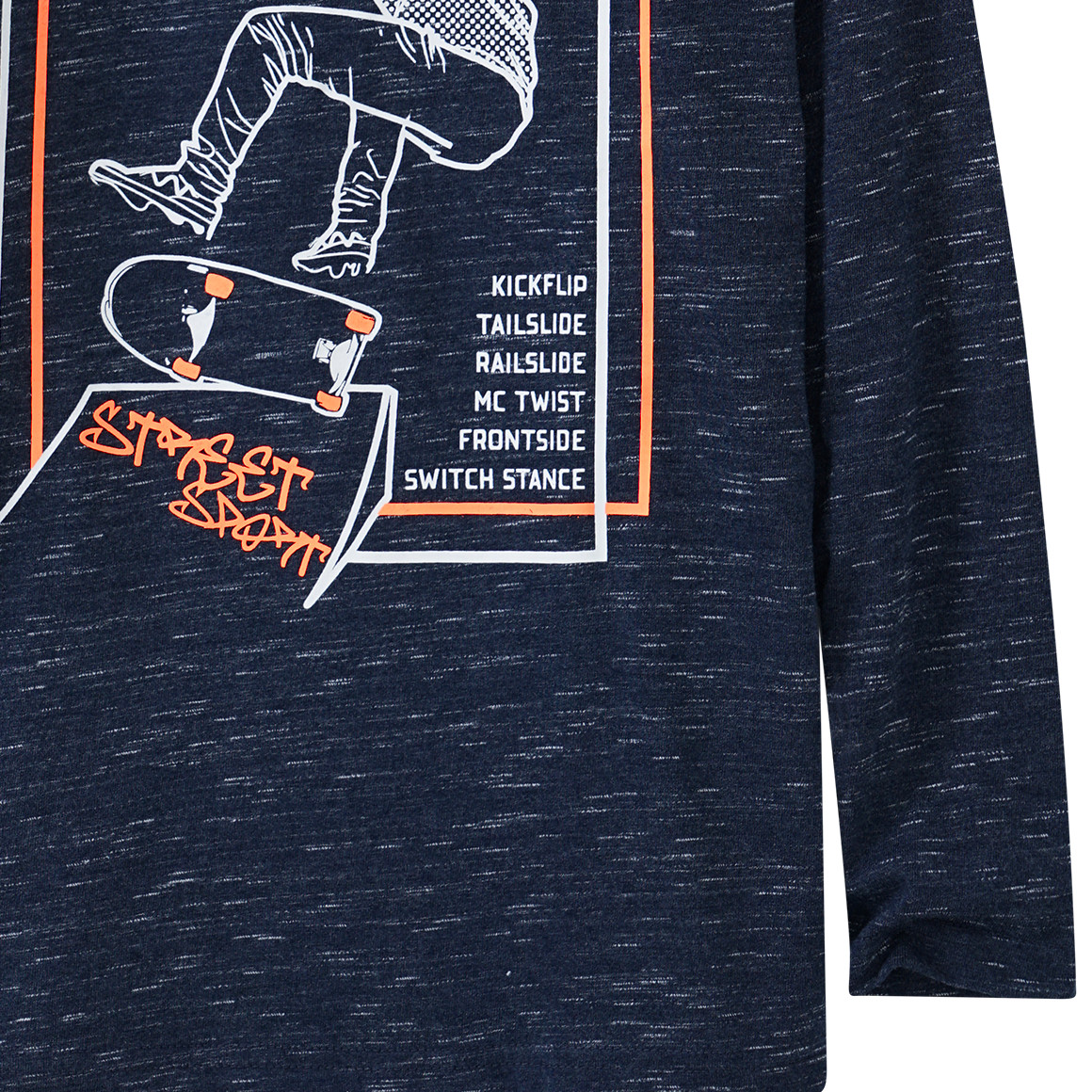 Jungen Langarmshirt mit Skater-Print