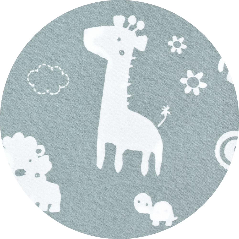 Bettwäsche Zootiere puderblau