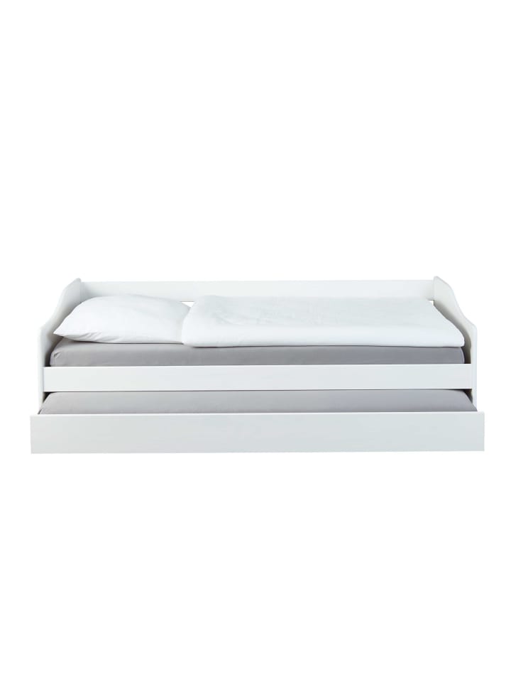 ebuy24 Bett Leonie Weiß 207 x 97 cm günstig kaufen onesize