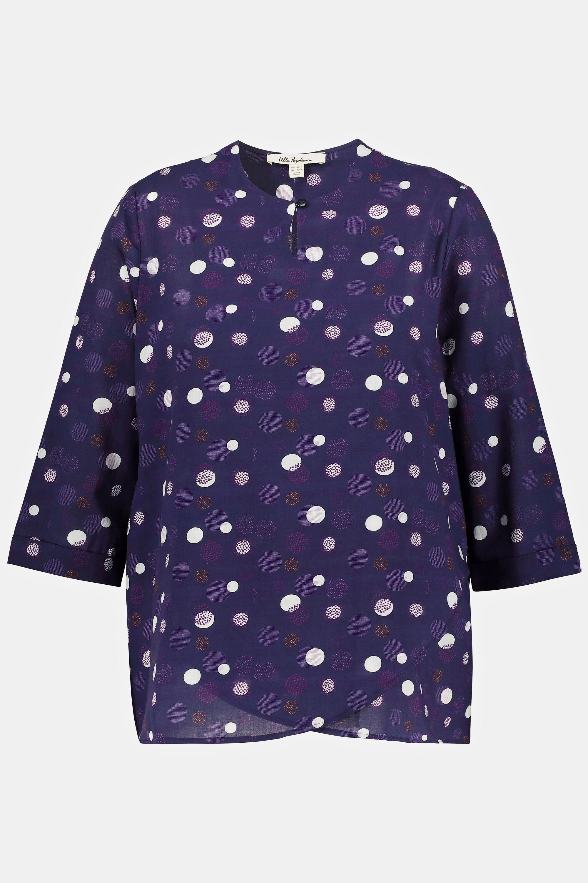 Ulla Popken Umstandsbluse Bellieva-Bluse Stillfunktion Rundhals Biobaumwolle