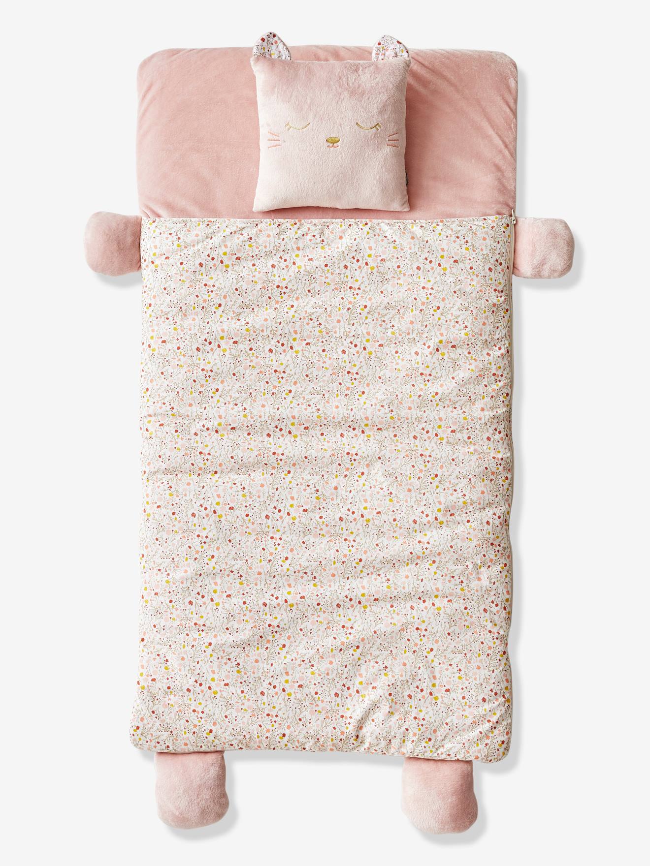 Sac de couchage Chat rose