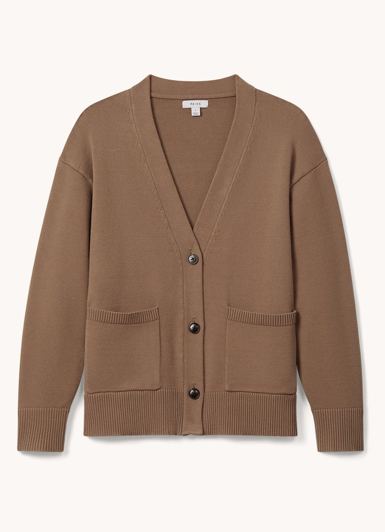 Vestă Reiss Harper din tricot fin cu buzunare laterale