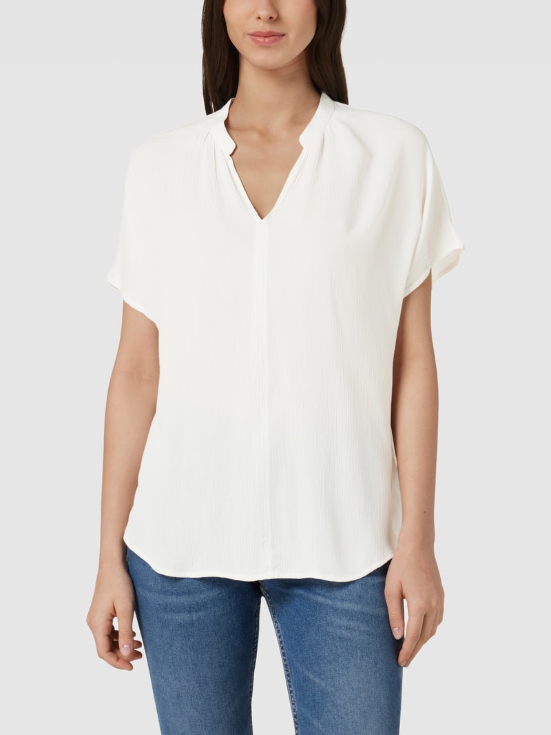 Bluse in semitransparenter Optik in offwhite