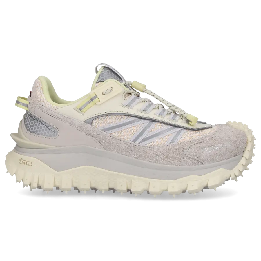 Moncler - Sneaker low TRAILGRIP Veloursleder Materialmix - grau