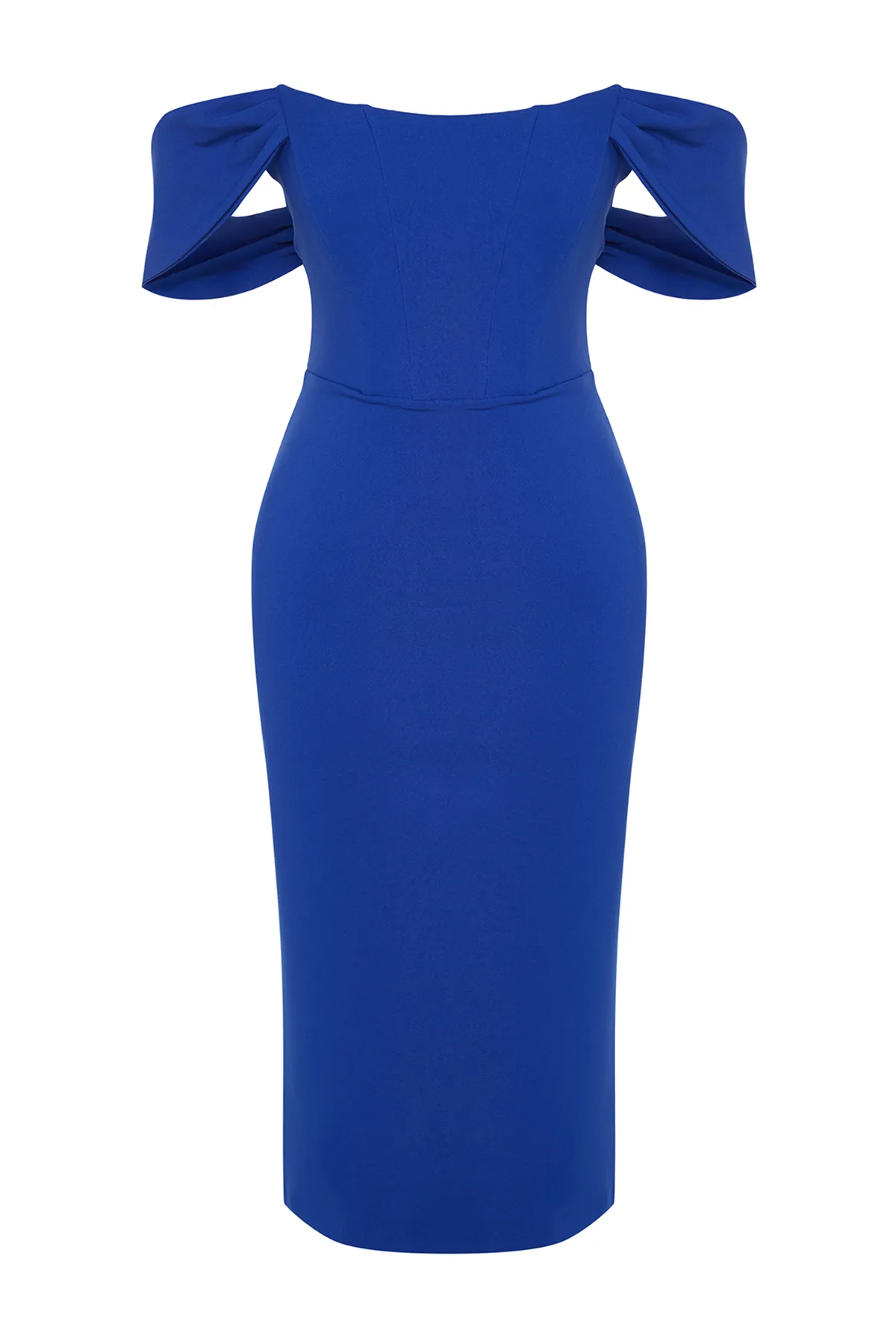 Trendyol Collection  Saxe-anliegendes, gewebtes Korsett, detailliertes, elegantes Abendkleid TPRSS22EL00097