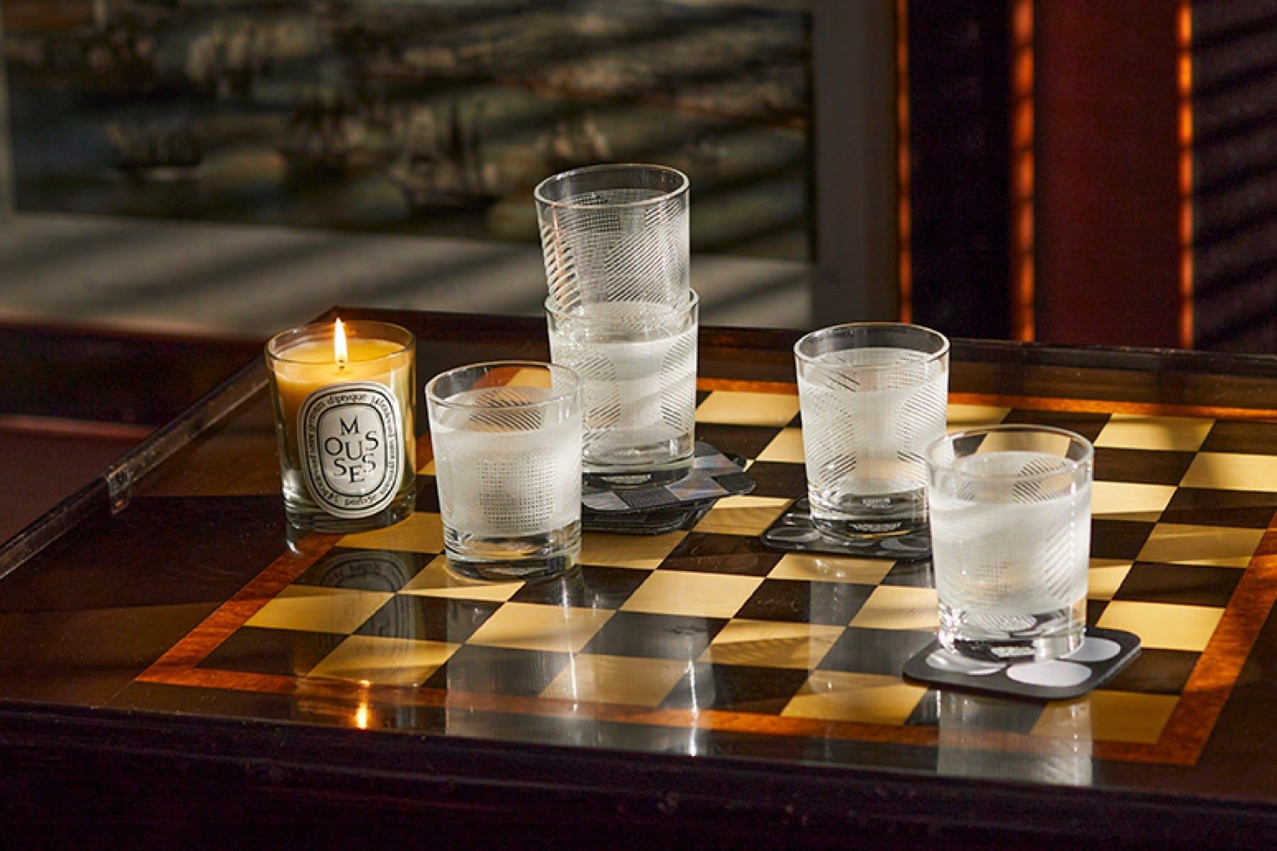Gobelets set de 4 - Lignes et points
