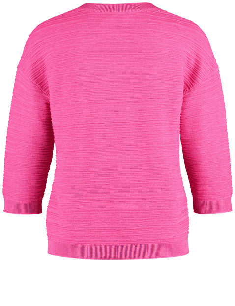 3/4 Arm Pullover aus Baumwoll-Leinen