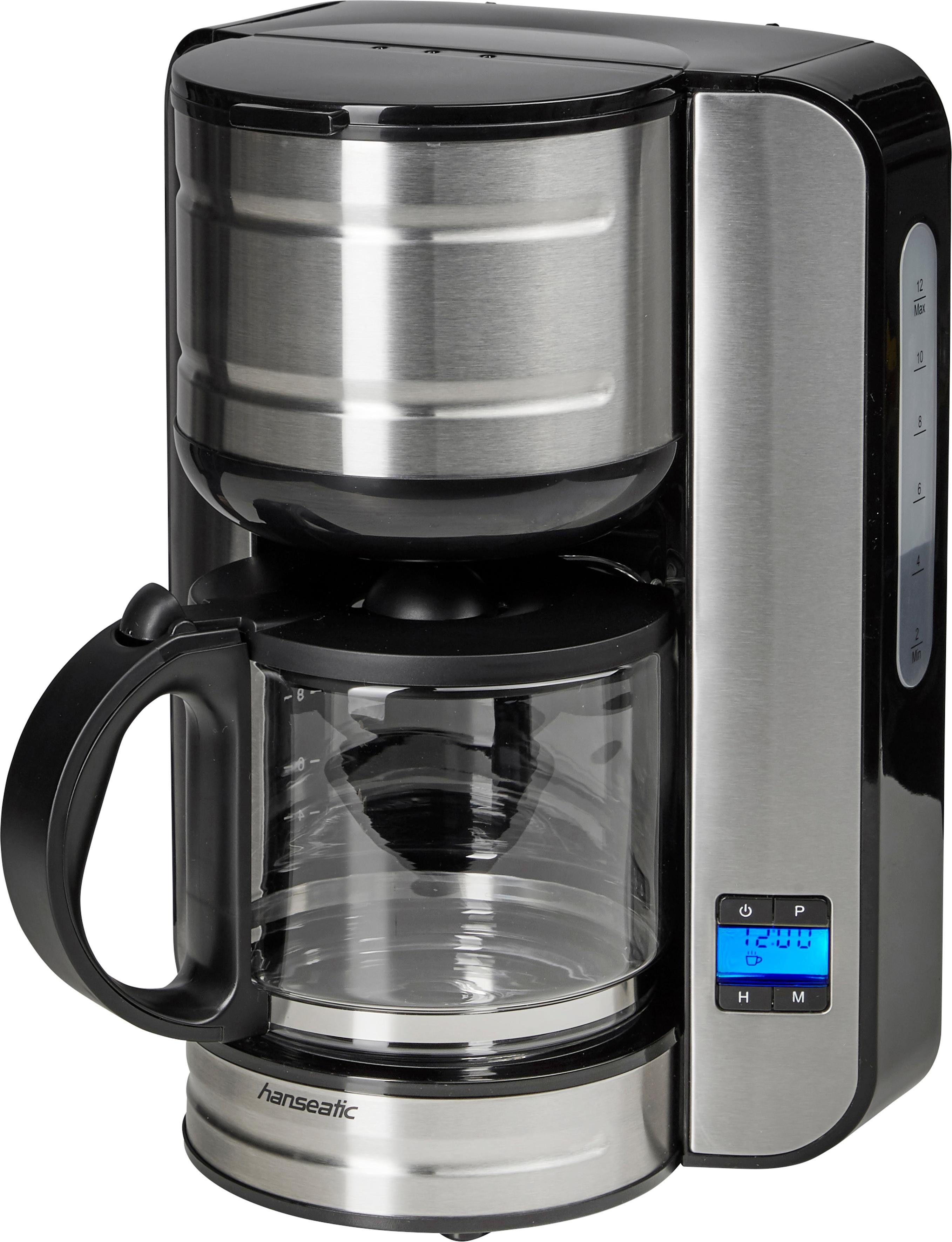 Hanseatic Filterkaffeemaschine 65387802, 1,6l Kaffeekanne, Papierfilter 1x4
