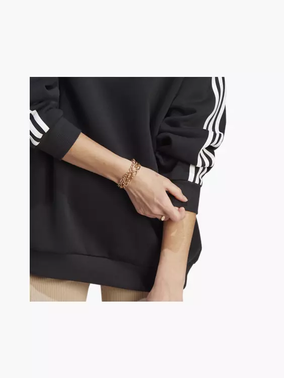 adidas 3 Streifen Fleece Oversized Sweatshirt