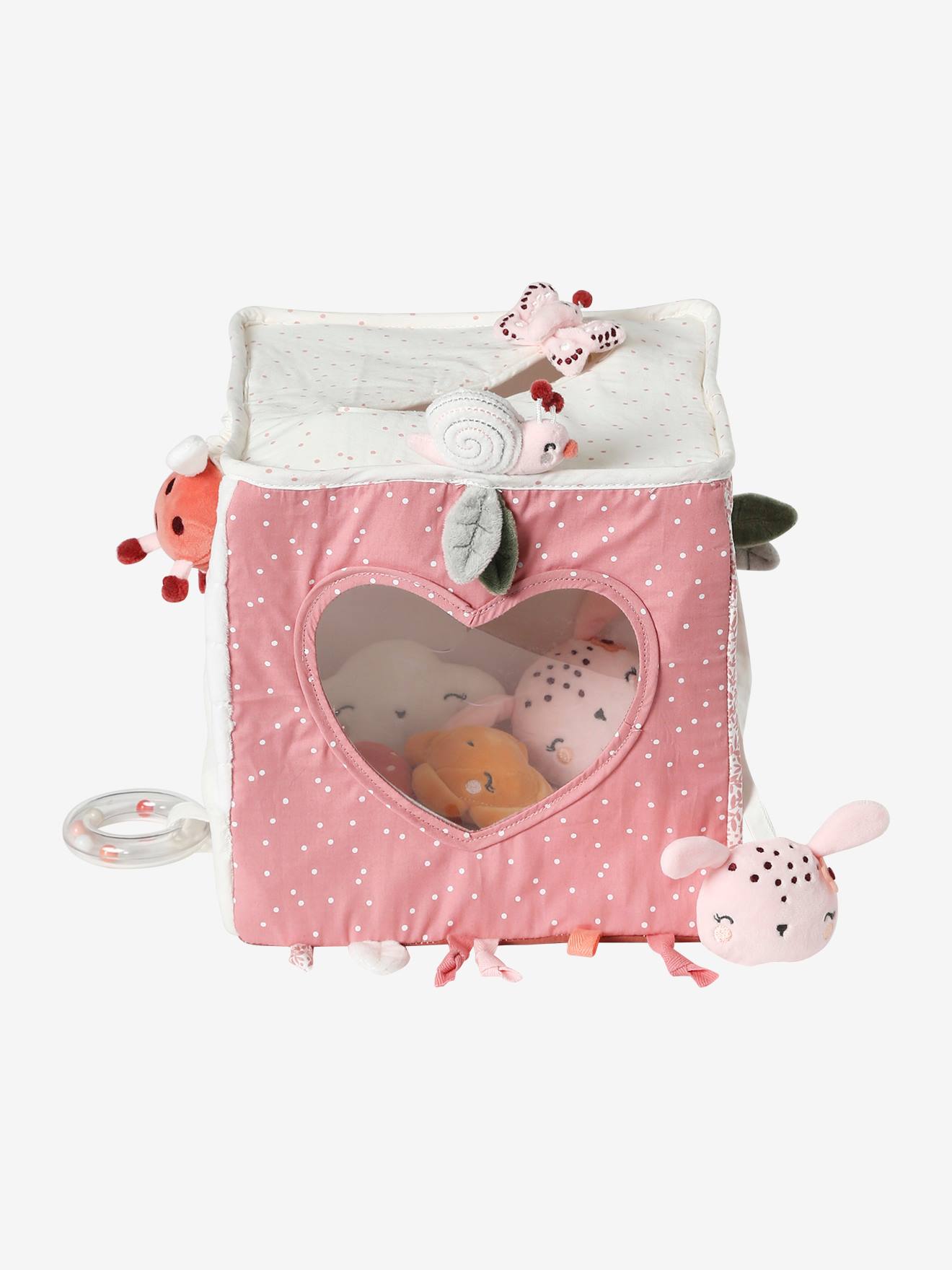 Vertbaudet Großer Baby Activity-Würfel ROSA WELT - rosa
