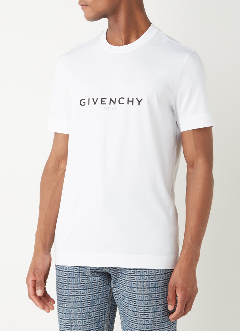Givenchy T-skjorte med logo og trykk på ryggen