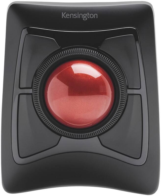 Kensington Expert Dual Kabellose Ergonomische Trackball-Maus K72359WW Optisch Scroll Ring Für Rechts- und Linkshänder Bluetooth/USB-A Nano Receiver Schwarz