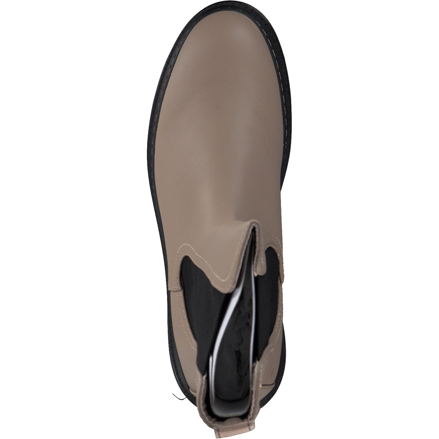Tamaris 25452, Chelsea Boots, Damen, taupe/schwarz