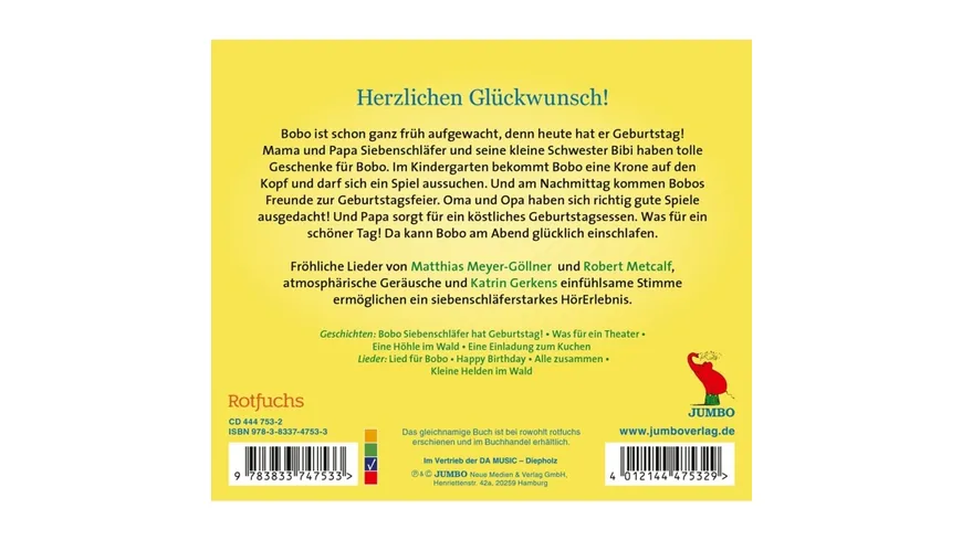 Bobo Siebenschläfer hat Geburtstag! (Geschichten f