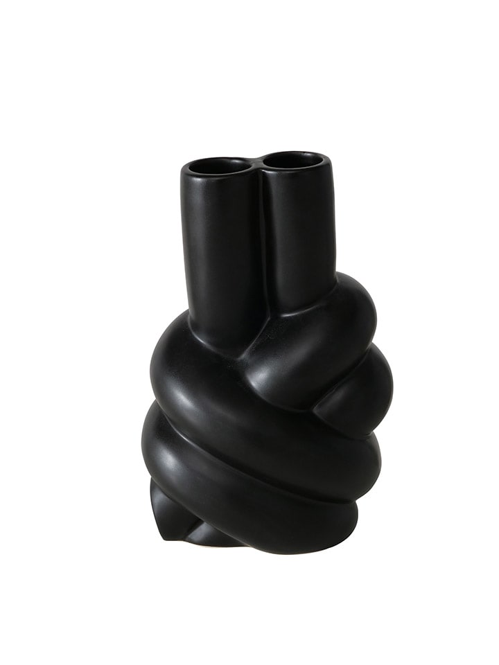 Boltze Vase ''Malko'' in Schwarz - (B)13 x (H)20,5 x (T)10 cm günstig kaufen onesize