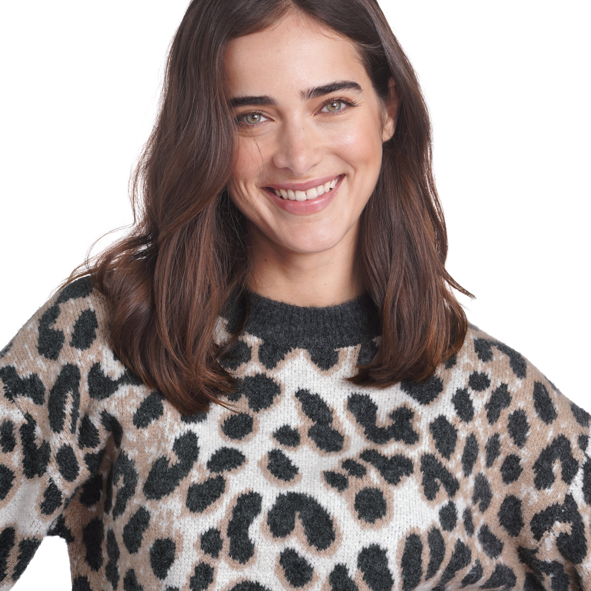 Damen Strickpullover mit Animal-Muster