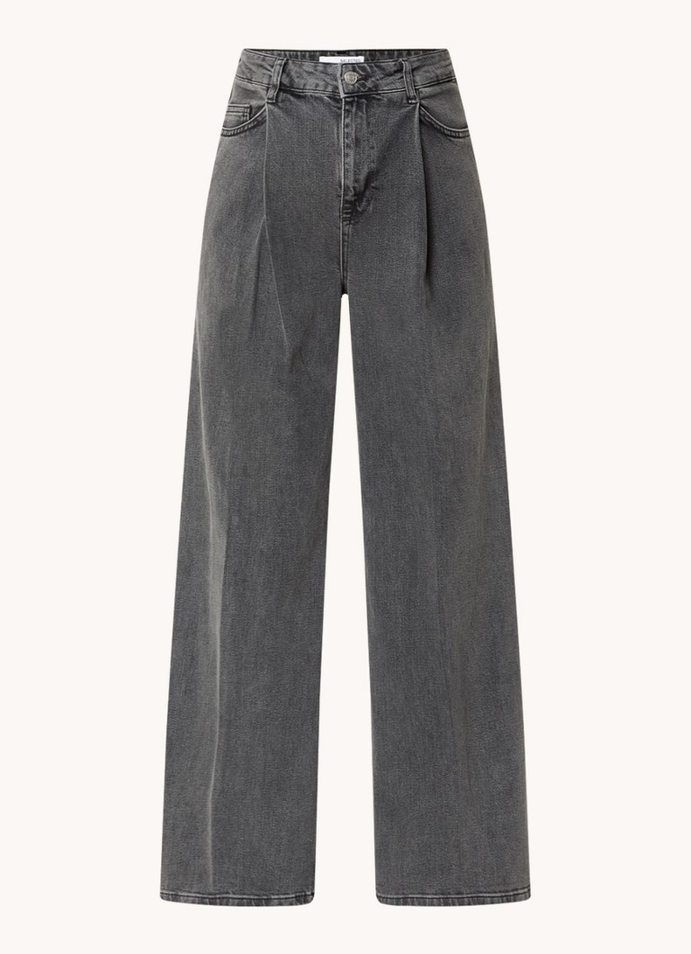 Selected Femme  Olivia high waist wide leg jeans met gekleurde wassing