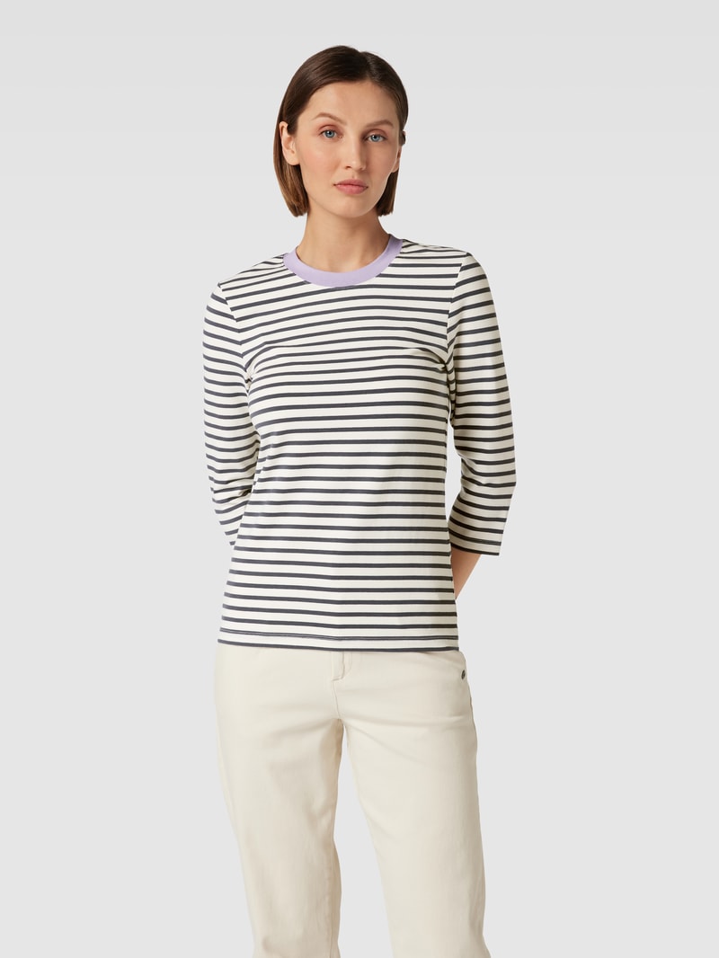 Longsleeve mit Streifenmuster in offwhite