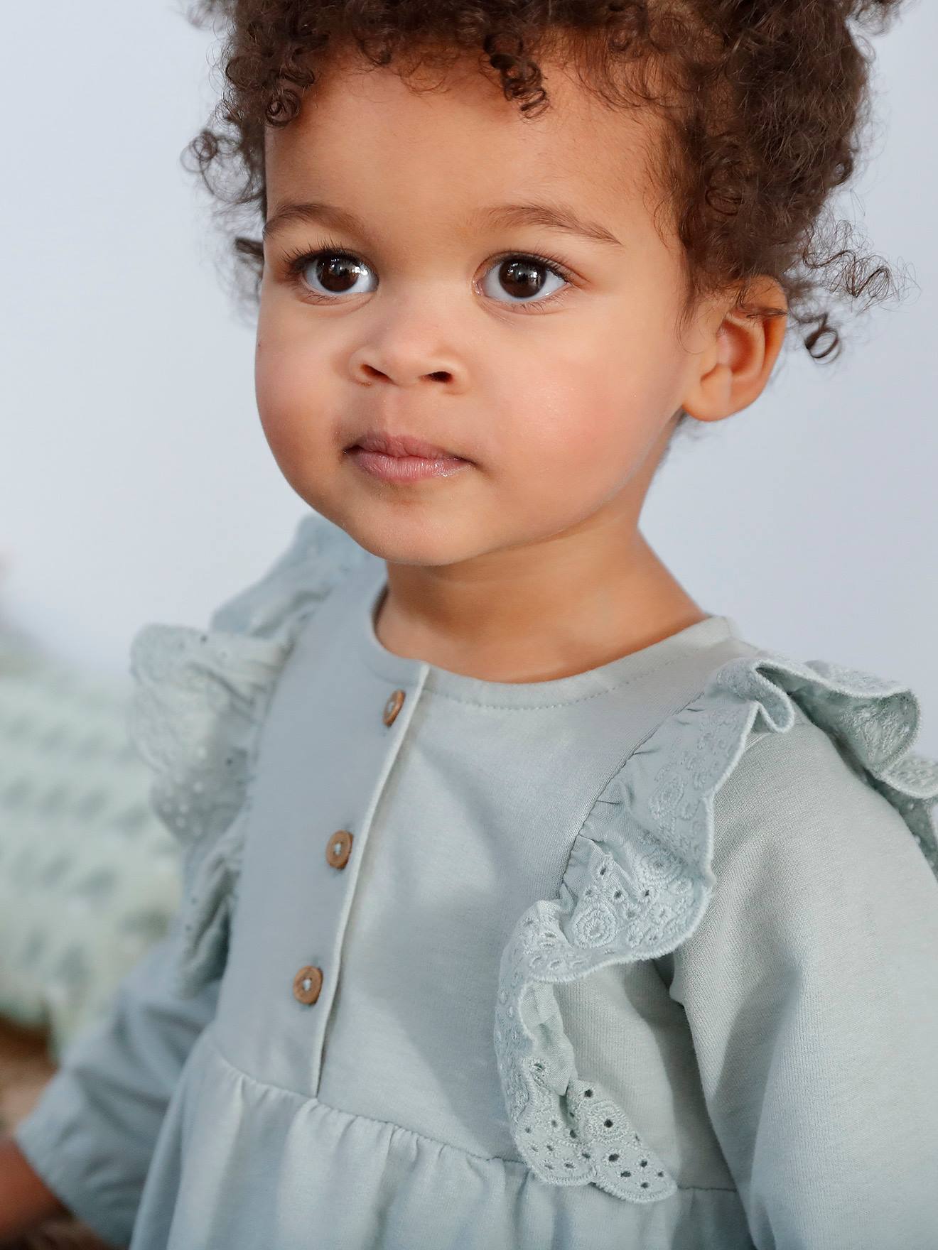 Vertbaudet Mädchen Baby Kleid Oeko-Tex - karamell