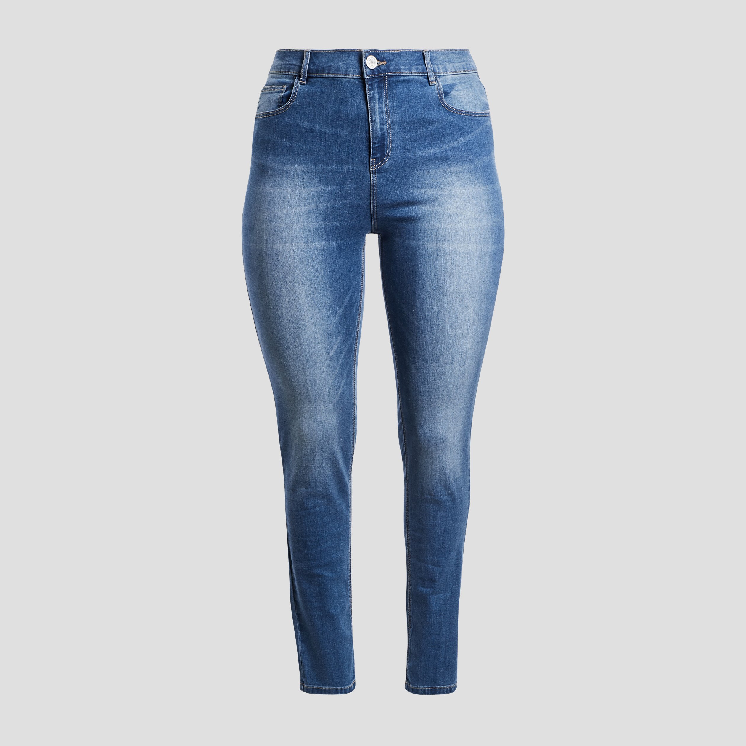 Jeans slim taille ajustable denim stone femme grande taille | La Halle