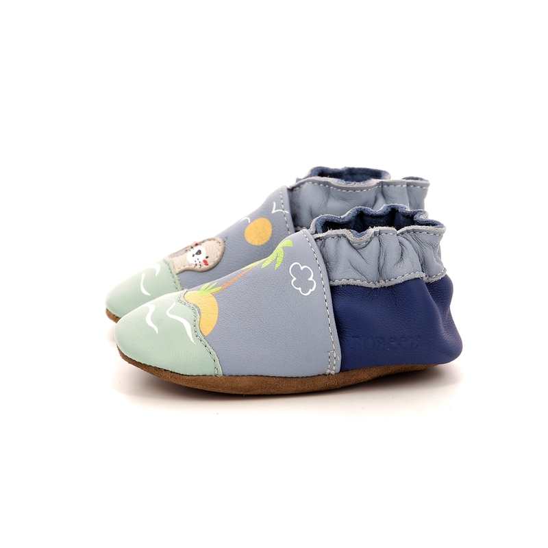 Chaussons cuir tannage vegetal Island Holidays