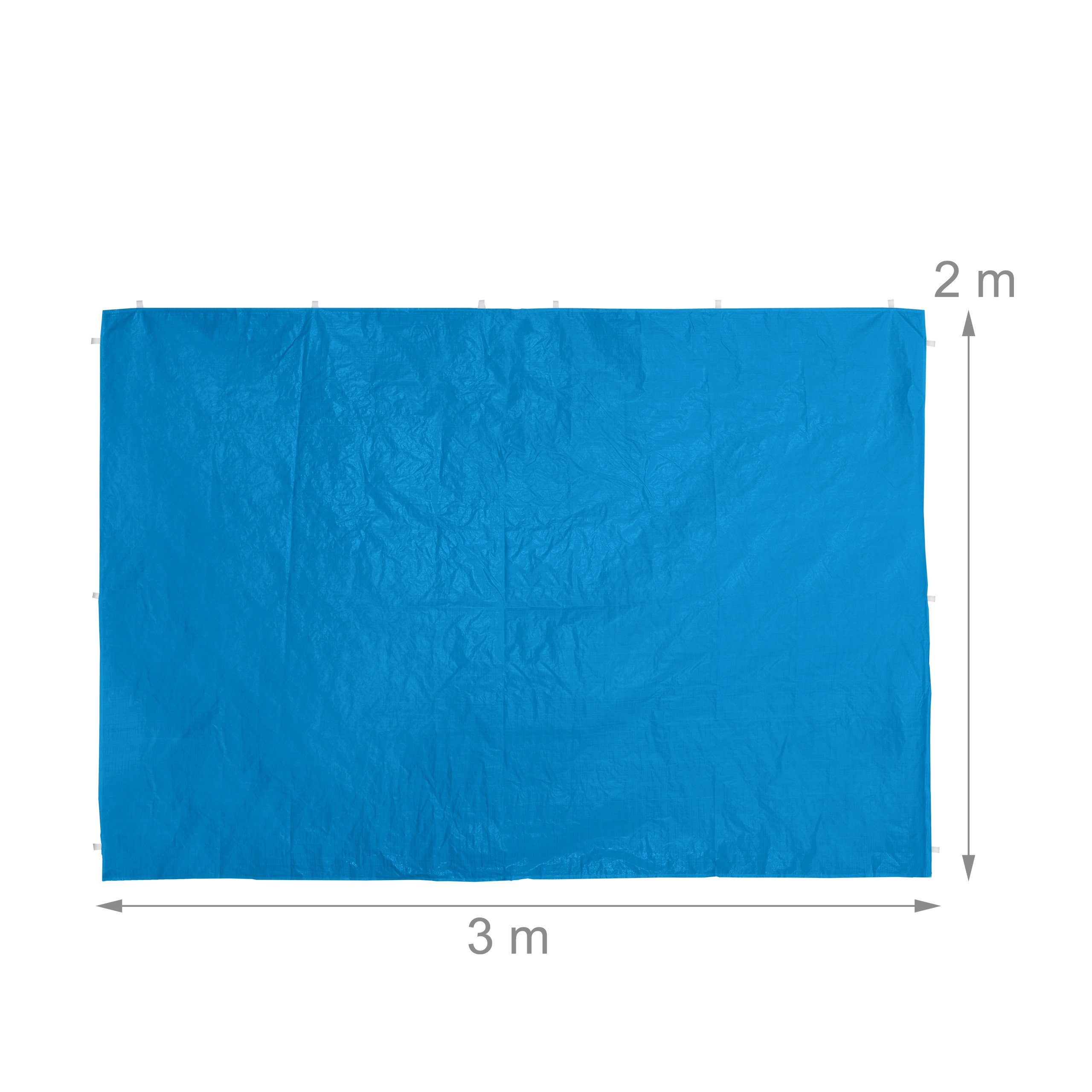 relaxdays Pavillon Blaue Pavillon Seitenteile 2er Set