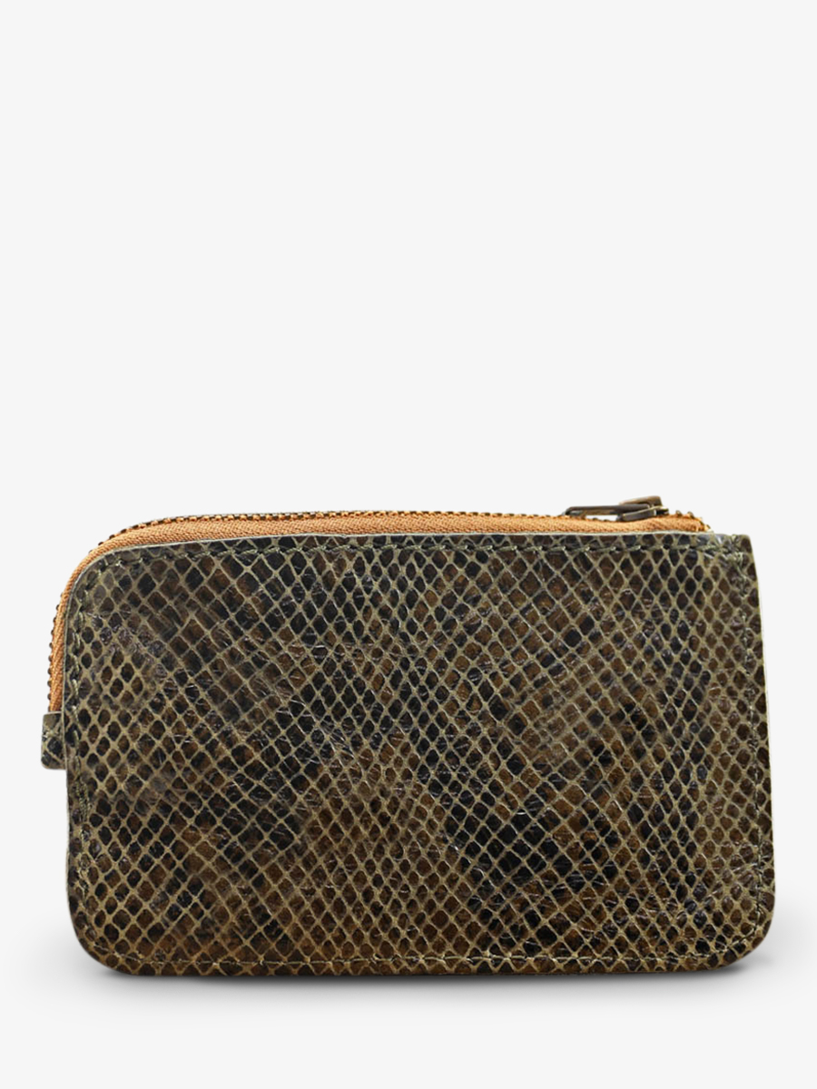 LePorte-monnaie AUGUSTIN Python - Kaki