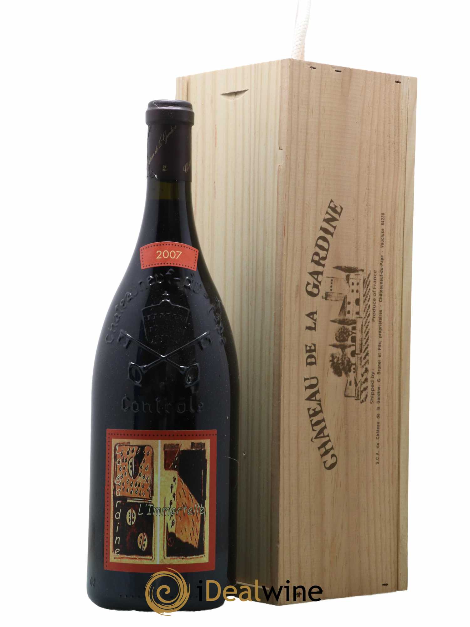 Châteauneuf-du-Pape Château de La Gardine L'Immortelle Famille Brunel  2007 - Lot de 1 Magnum