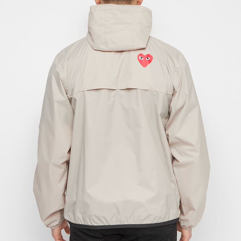 Comme des Garcons Play K-Way Hoodie Half Zip beige