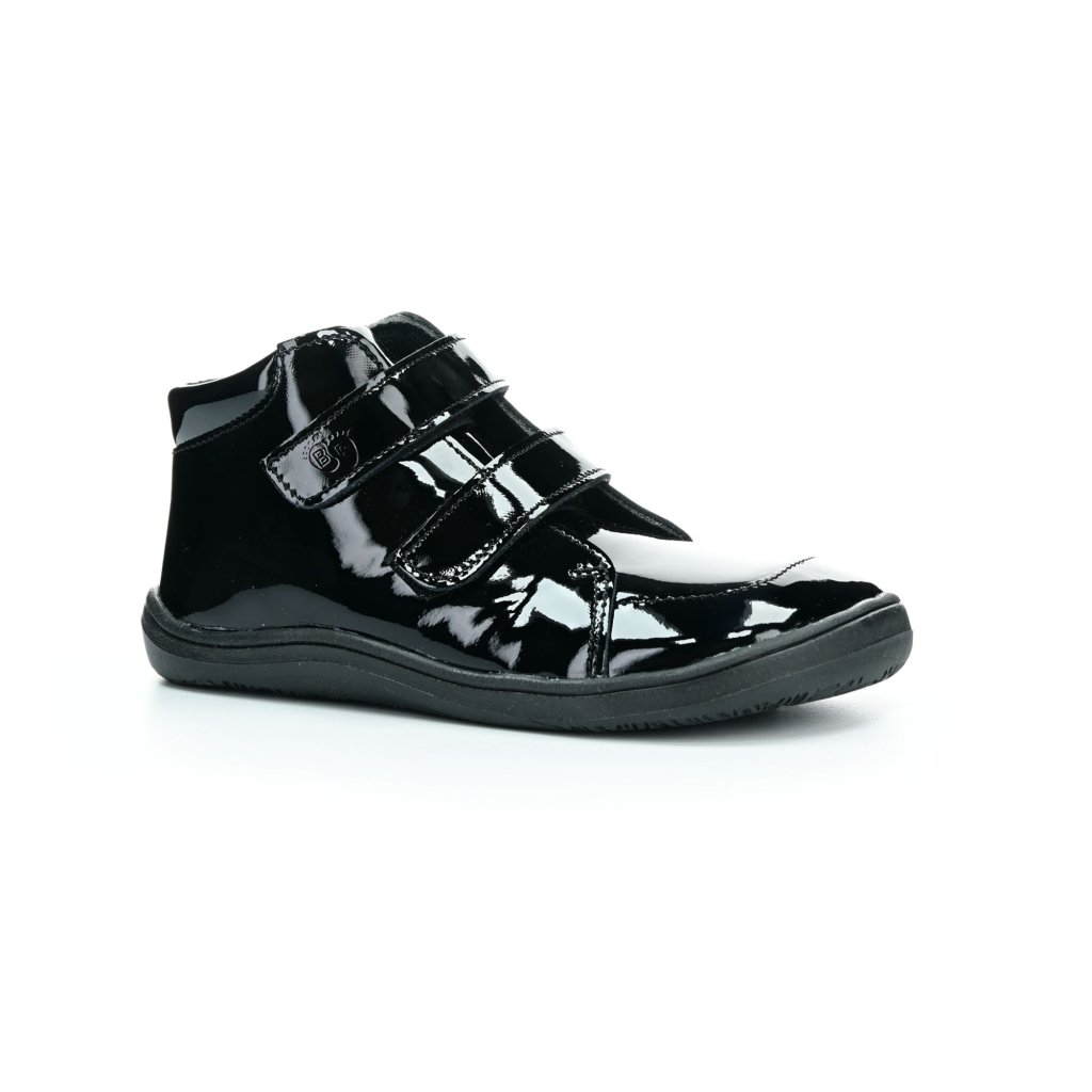 Baby Bare Febo Fall Shiny Black (mit Membran) Barfuß-Stiefeletten
