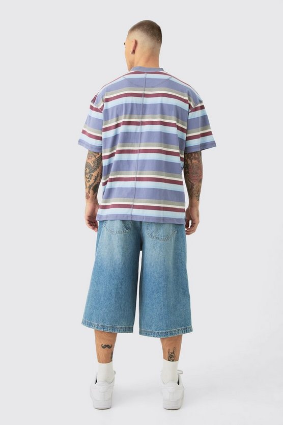 Gestreiftes Oversize Official T-Shirt