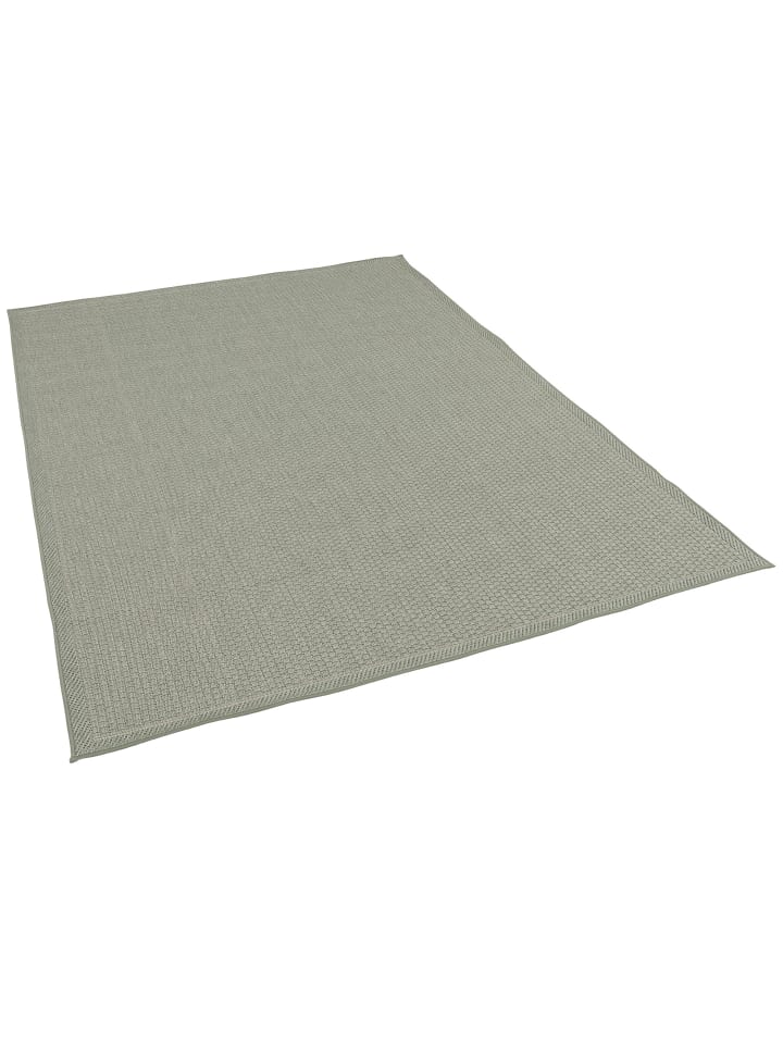 Pergamon In & Outdoor Teppich Flachgewebe Marbella Uni in Groen günstig kaufen 80 x 150cm