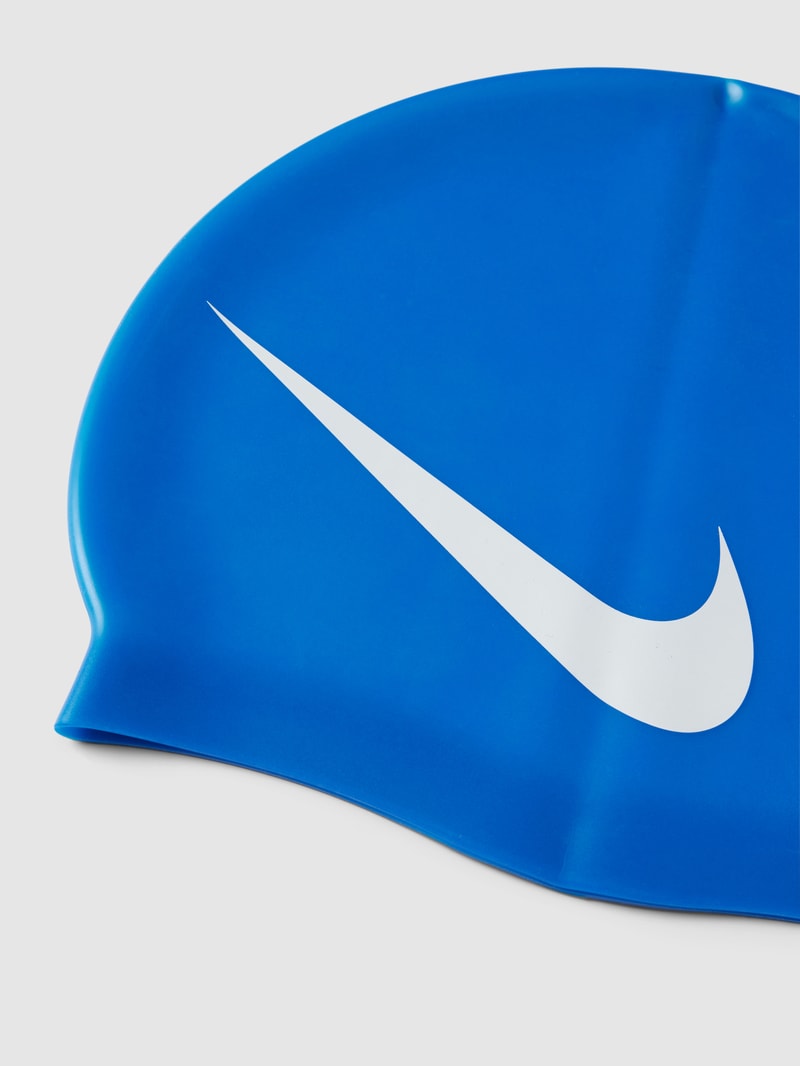 Badekappe mit Label-Print Modell 'BIG SWOOSH CAP' in royalblau