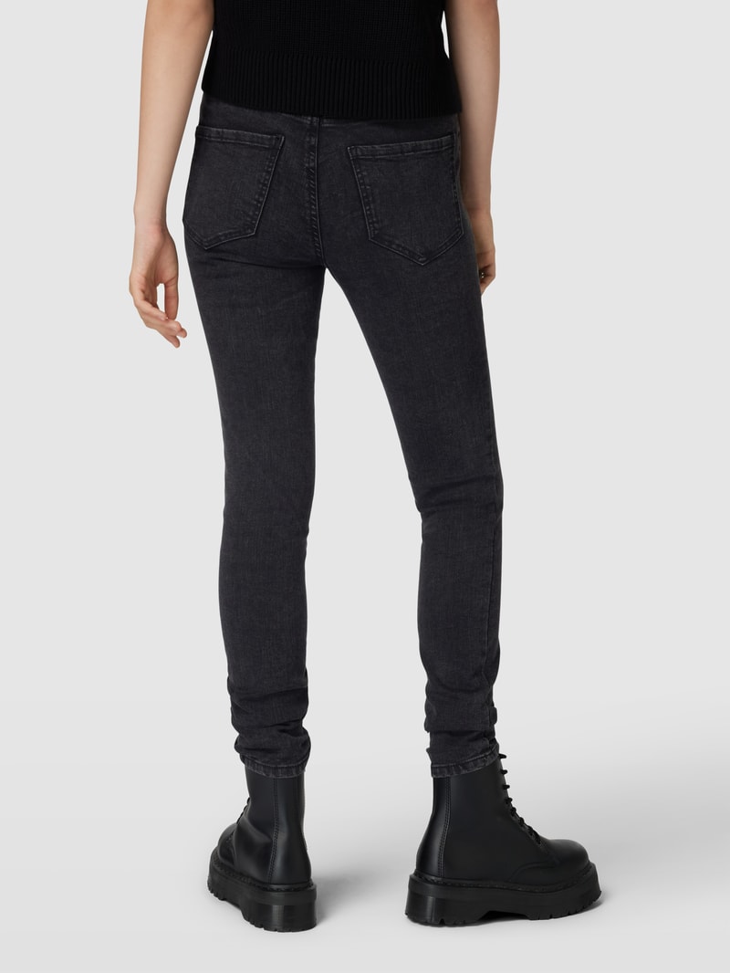 Skinny Fit Jeans mit 5-Pocket-Design Modell 'ROSE' in schwarz