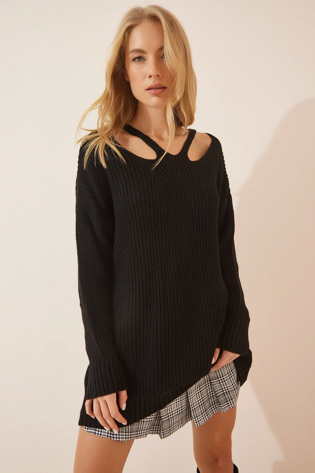 Happiness İstanbul  Pullover - Schwarz - Oversized