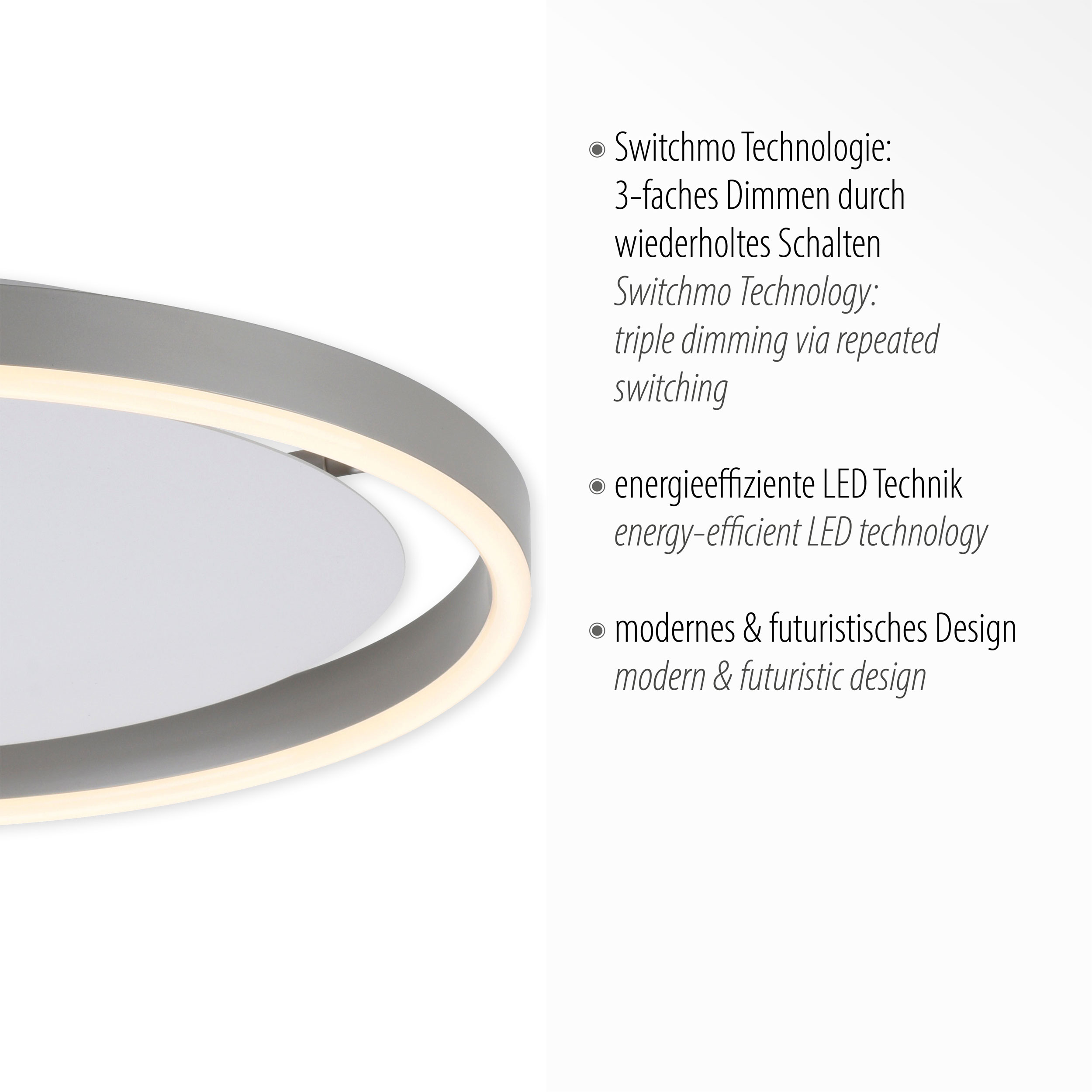 JUST LIGHT.LED-Deckenleuchte 1flg