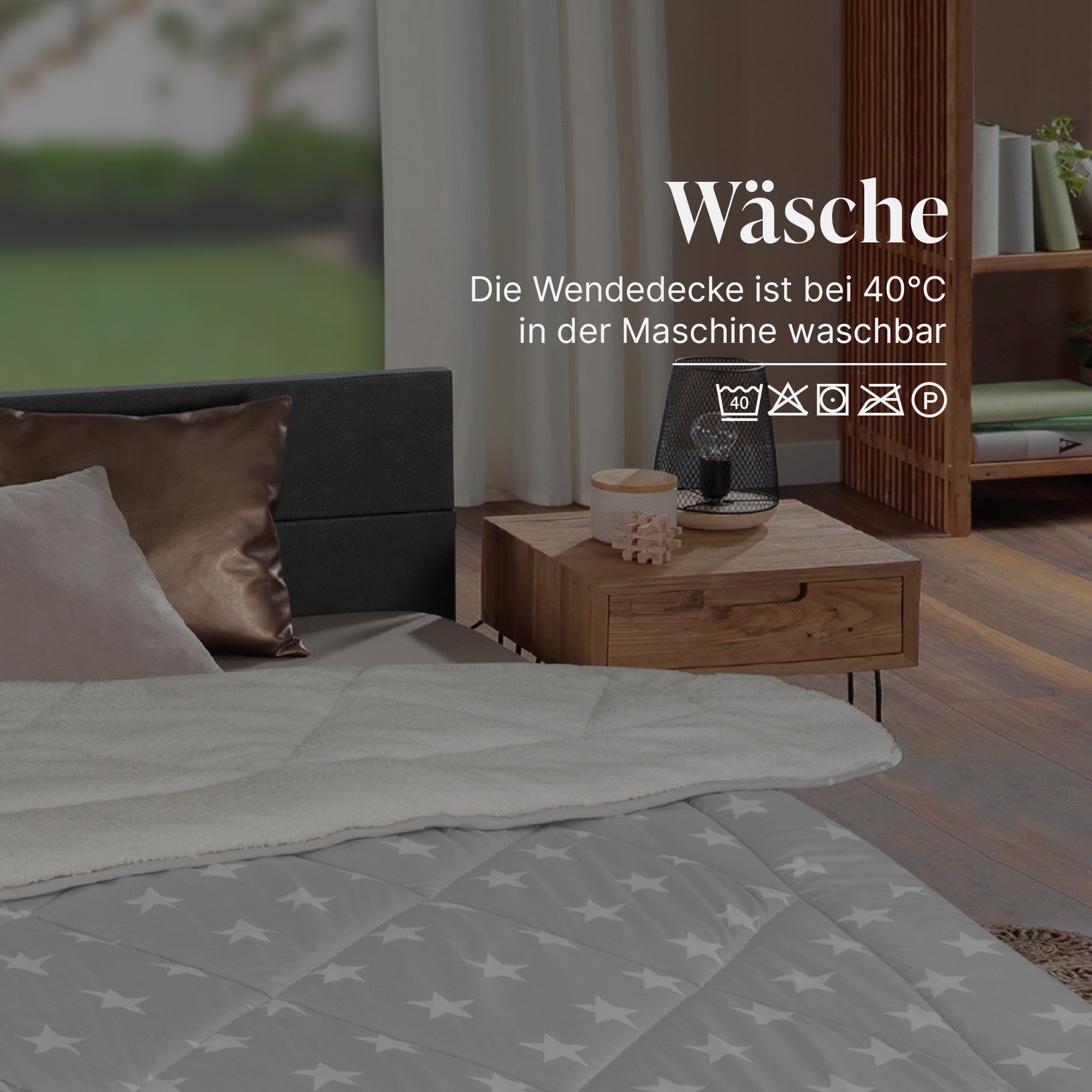 Microfaserbettdecke, Wende Steppdecke, Bestlivings, Füllung: Polyester, Bezug: Mikrofaser/Sherpa-Fleece, Wende Bettdecke 135x200cm - Steppbett Sherpa-Fleece Flauschig