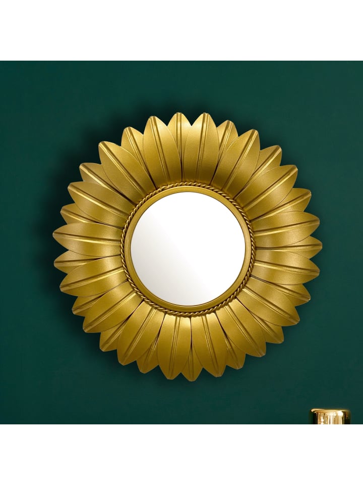 KADIMA DESIGN Wandspiegel Sonnenblume 60 cm Metall Design Hängespiegel , Eisen günstig kaufen onesize