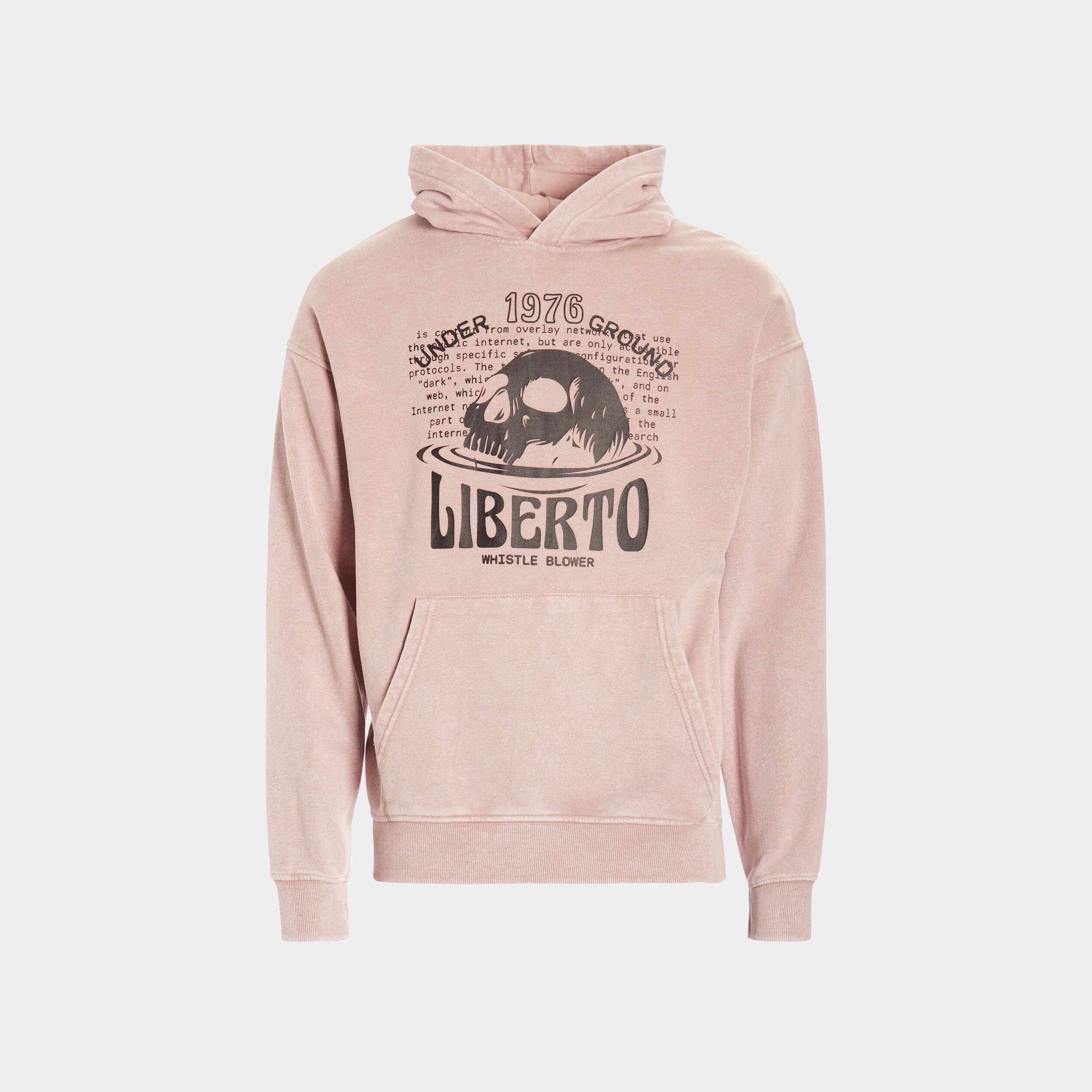Sweat à capuche hoodie Liberto vieux rose homme | La Halle