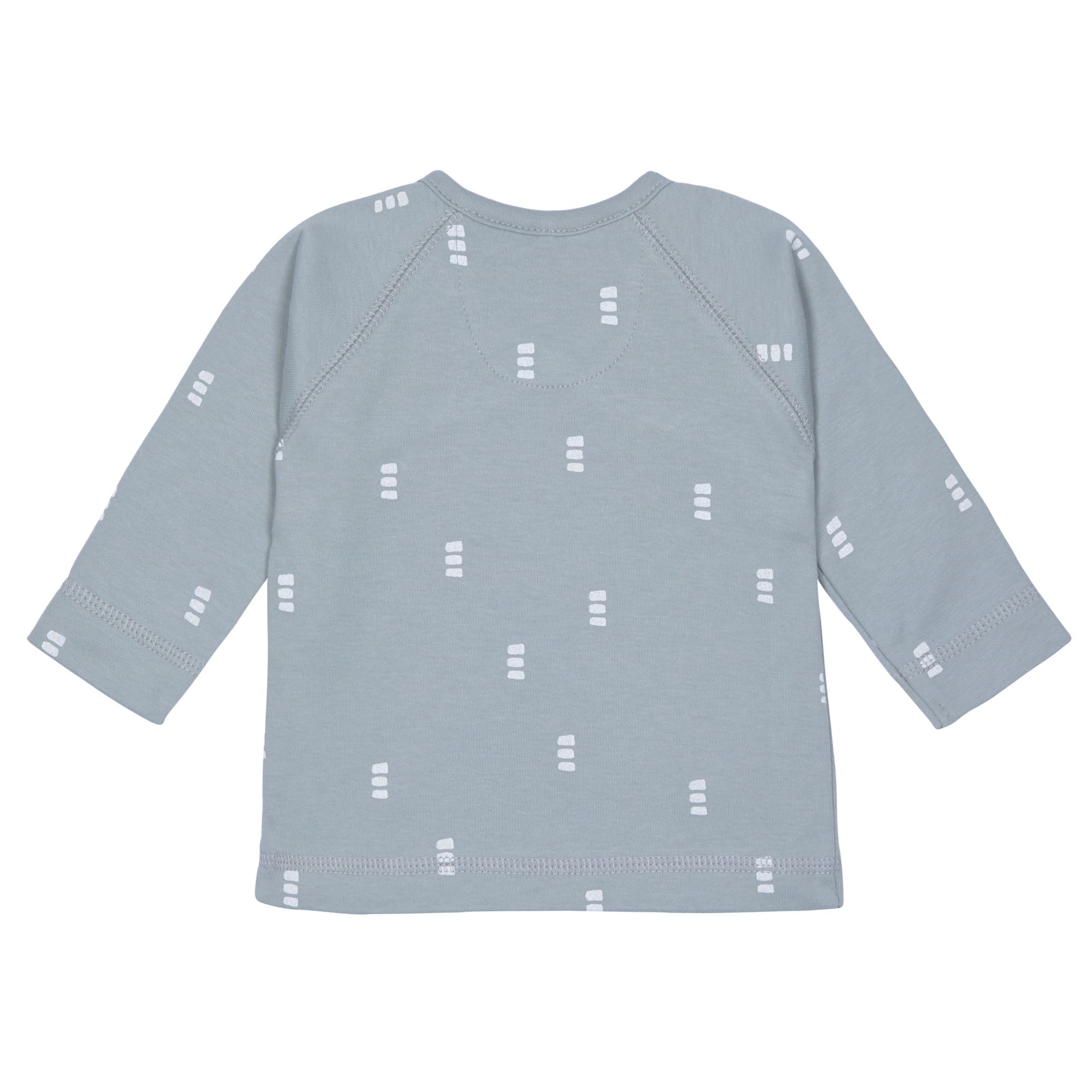 Baby Wickelshirt - Bio Baumwolle, Blocks, Hellblau