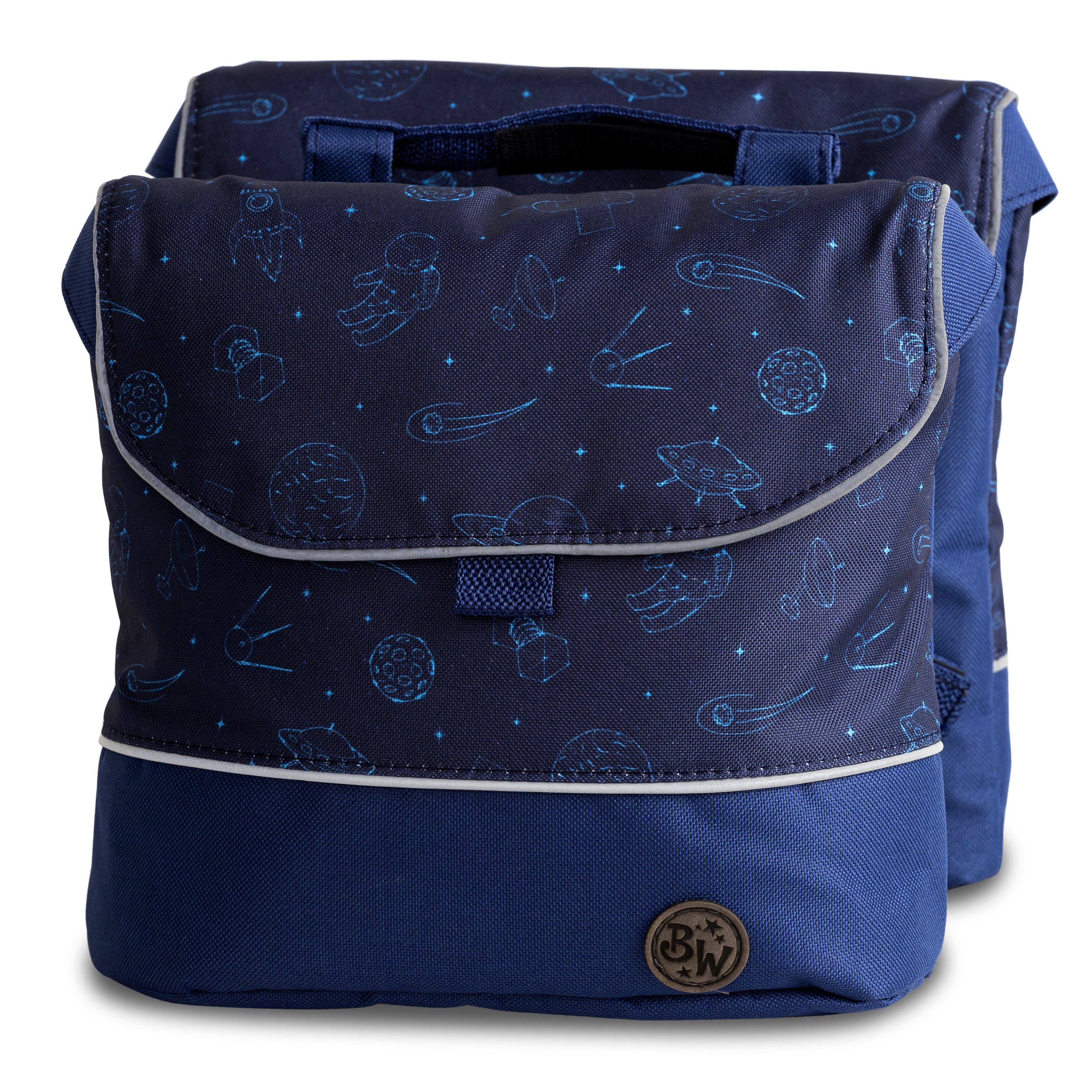 BambiniWelt by Rafael K. Gepäckträgertasche Gepäckträgertasche Fahrradtasche für Kinder z.B. für alle Puky Räder, eingenähte Reflektorstreifen für mehr Sicherheit in der Dämmerung