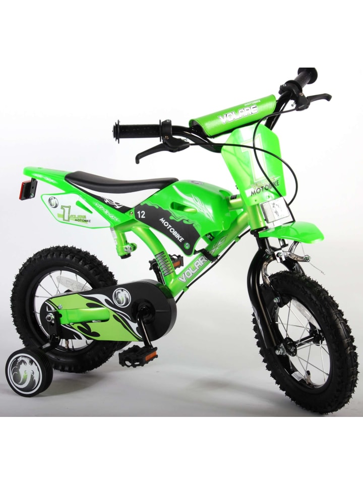 Volare Kinderfahrrad Motorrad für Jungen 12 Zoll Kinderrad in Grün 3 Jahre günstig kaufen onesize