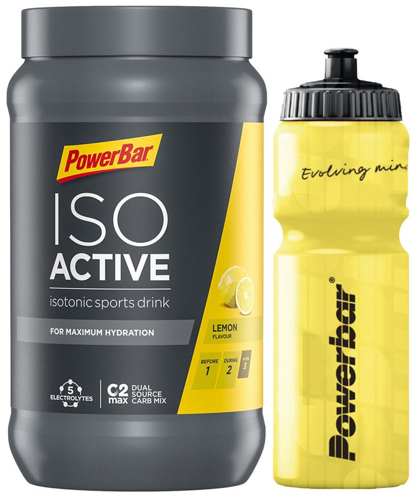 Powerbar ISOACTIVE Lemon 600g + Trinkflasche 750 ml kaufen | Bike-Discount